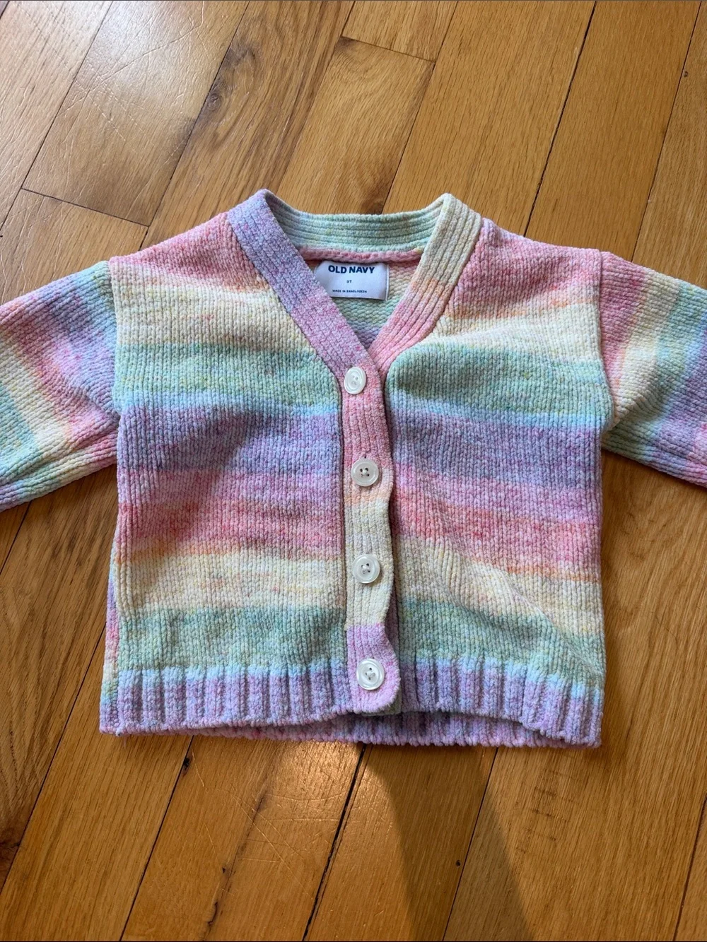 Old Navy Girls Textured Ombre Rainbow Cardigan Size 3T - C1-326